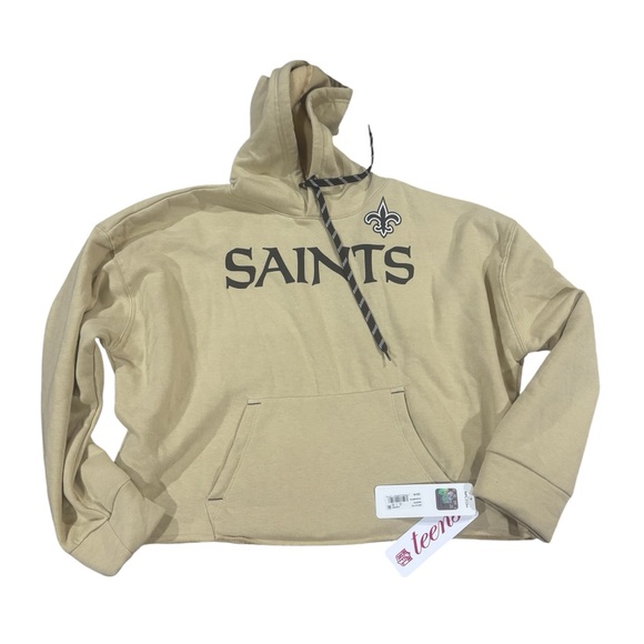 NFL Tops - NFL teens Saints cropped  Beige Hoodie